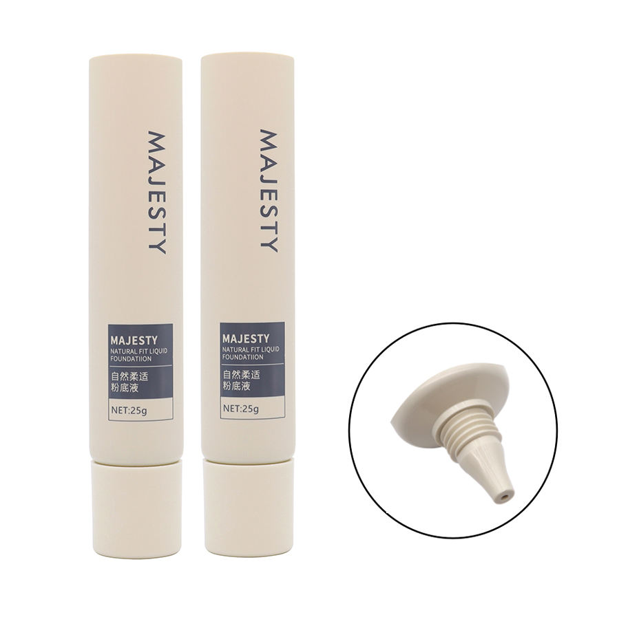Customized 10-40ml 5 Layer PE Tube Empty Soft Touch PE Tubes Sunscreen Foundation Face Care Long Nozzle Tube Container