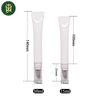 Plastic Cosmetic Tube Packaging Eyecream Lipbalm Tube Small Volume with Zinc Alloy Or Ceramic Slanted Applicator Tube Packaging