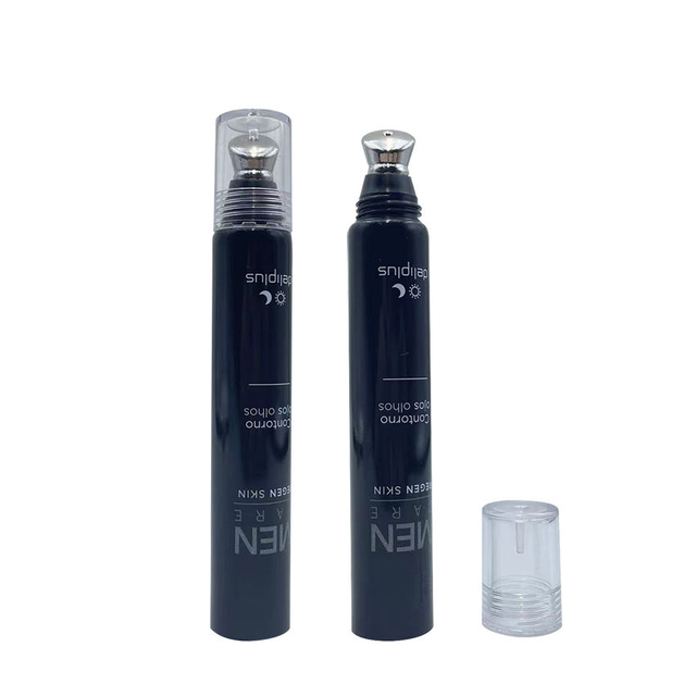 Empty Eye Massage Cosmetic Tube with Zinc Alloy Metal Tip Applicator for Sunscreen Cleanser Shampoo Lip Cream Eye Serum