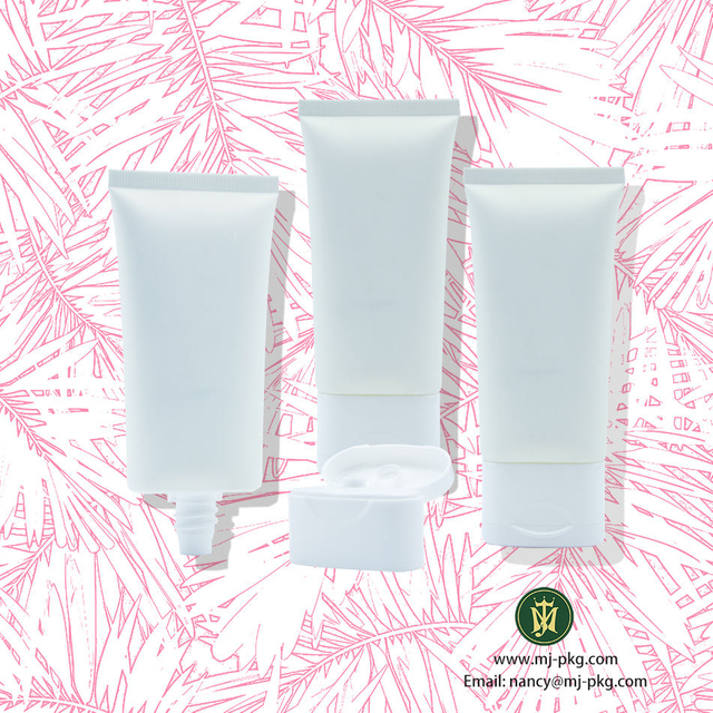Custom Soft White Plastic Tube for Cosmetics Empty 60ml 100ml 120ml Flip Top Lid for Eye Cream Shampoo Hand Cream Sunscreen