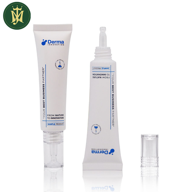 Custom 10ml-30ml Transparent PETG Plastic Tubes Long Mouth Drop Cover for Cosmetic Eye Cream Essence Sunscreen