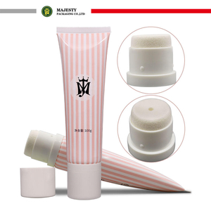 Custom Plastic Tube with Sponge Applicator for Hair Removal Cream Cosmetic Packing Skin Care Tube Plastic Tube Packaging