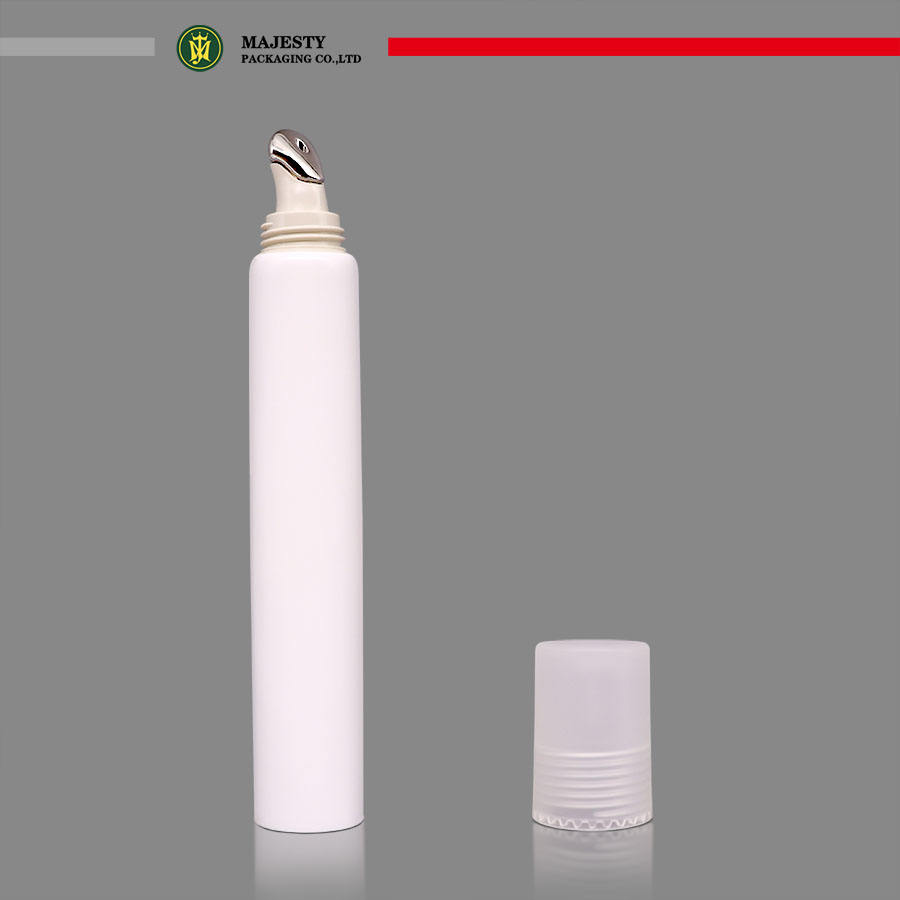10ml/15ml Glossy Plastic Cosmetic Tube with Metal Applicator Hot Stamping Eye Cream Tube Packaging for Lotion