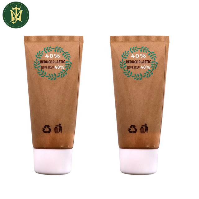 Eco-Friendly Squeeze Recycling Packaging Sun Protection Hand Cream in Biodegradable Plastic Tube Kraft Paper Pressed Tube