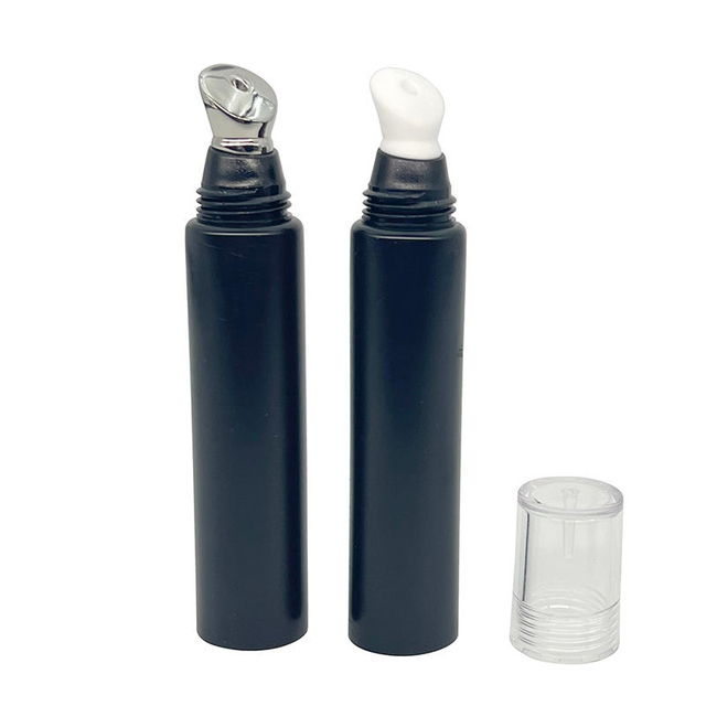 Custom 15ml Factory Plastic Tube for Mascara Cosmetic Packaging with Zinc Alloy Applicator And Ceramic Massage Eye Cream Tube