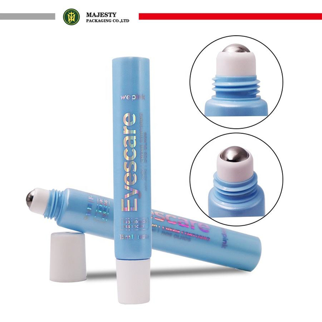 OEM/ODM Customizable Cosmetic Packaging Multifunctional Soft Plastic Tube with Massage Ball Head for Cosmetics Eye Cream