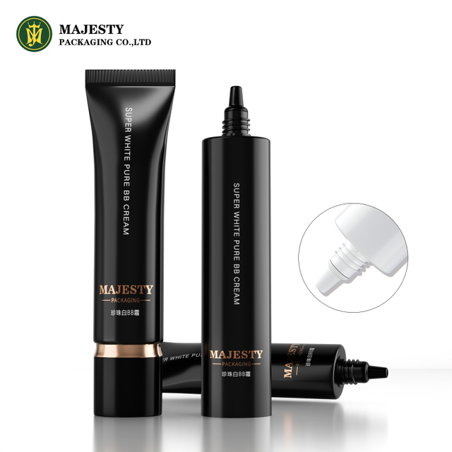 ODM/OEM 30ml Empty Black Color BB Cream Tube Squeeze Cosmetic Packaging Tube