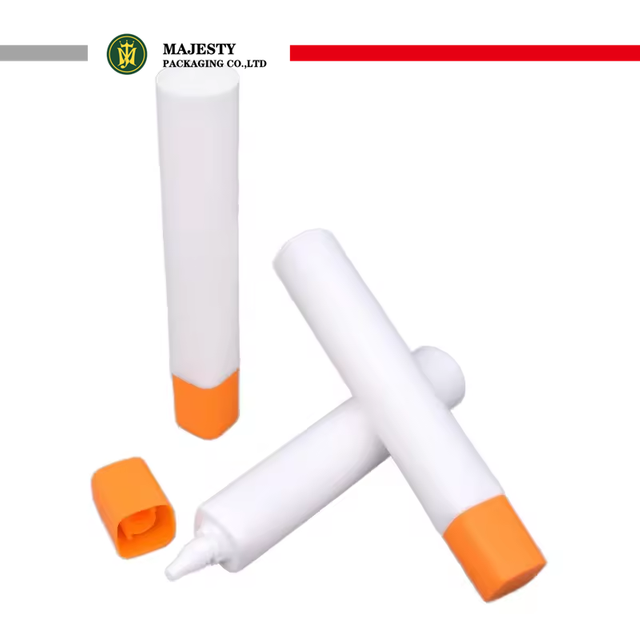 Customizable PE Soft Plastic Squeeze Tube 10-15g Square Cap Sunscreen Cream for Hand & Face Wash Cosmetic Use with Screw Cap