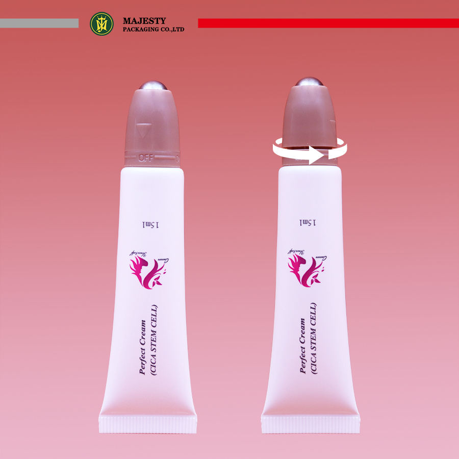 Single Roller Applicator Tube With Switch 5ml/10ml/15ml Customizable Lipstick Lipgloss Lipbalm Tube Plastic Cosmetic Packaging