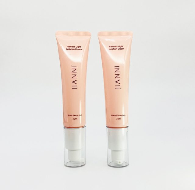 Custom Empty Airless Pump Packaging Face Cosmetic Squeeze Tube Foundation BB CC Liquid Cream And Sunscreen Essential Oil Tube