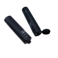 Custom Matte Black 60ml-100ml PE Plastic Cosmetic Tube Wholesale Flip Lid Skincare Packaging Tubes
