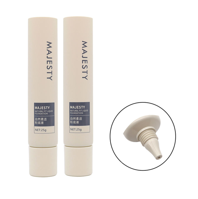 OEM 30ml 40ml 50ml Empty Soft Plastic Tubes for Cosmetics for Sunscreen Foundation Eye Serum Face Cream Long Nozzle Packaging