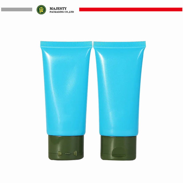 Cosmetic Eco-friendly Custom Color Squeeze Tube Plastic Packaging Oval Hand Cream Skincare Soft Tube With Flip Top Cap