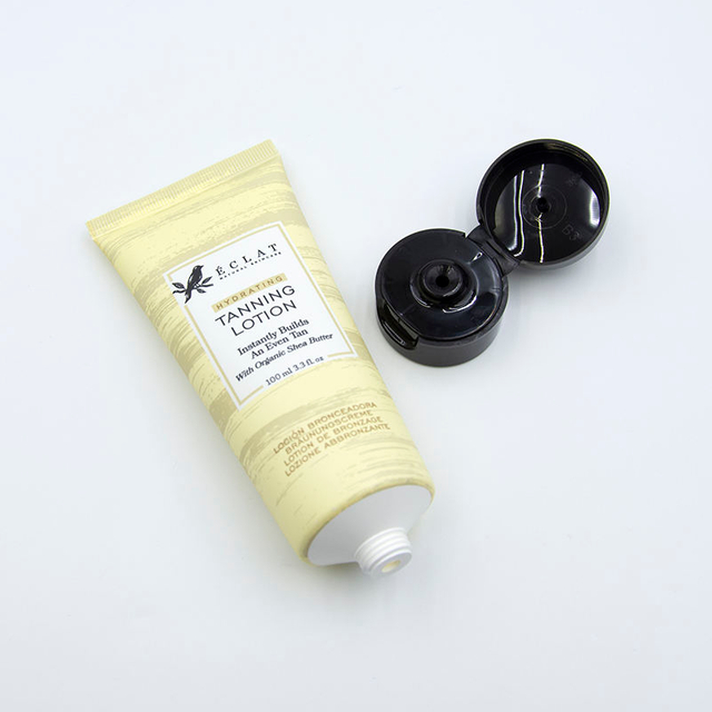 OEM Soft Cosmetic Face Wash Tube with Flip Top Body Lotion Tube Plastic Cosmetic Tube Hot Stamping Surface