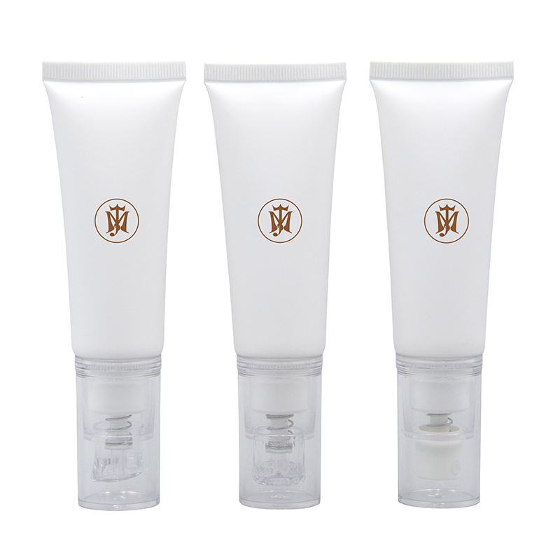 Custom 30ML Squeeze PE Tube Empty Makeup BB Cream Cosmetic Plastic Tube Face Cream Pressed Pump Soft Plastic Cosmetic Tube