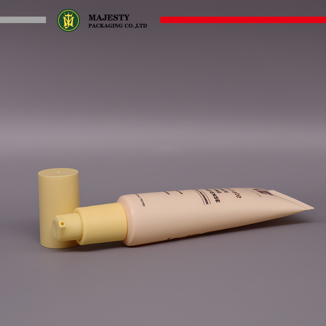 Customized 30mm Diameter Face Clean Tube Empty 15~70ml Airless Pump Applicator Sunscreen Body Lotion Foundation BB Cream Tube
