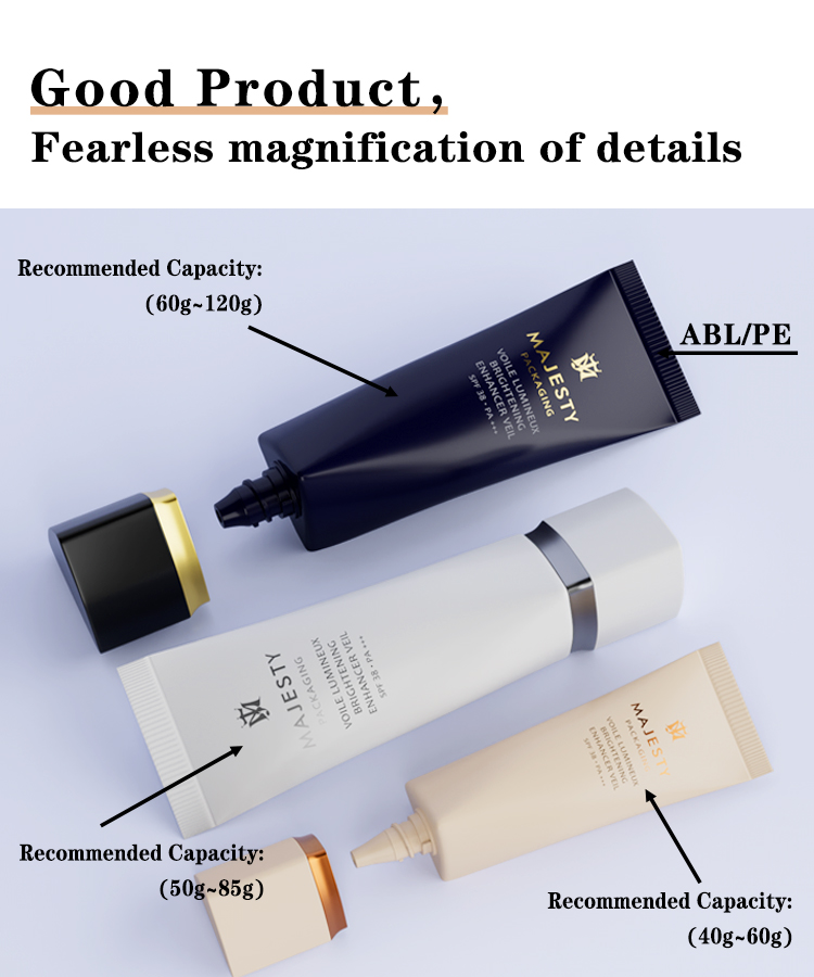 Plastic PE Squeeze Cosmetic Tube