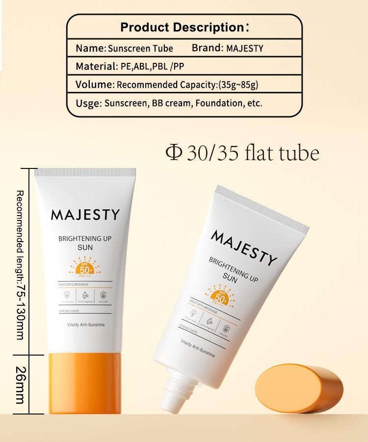 Customizable Sunscreen Tube with Screw Cap