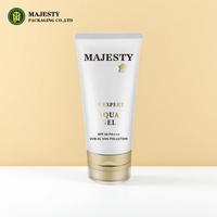 Factory Customized Plastic PE Cosmetic Tube Packaging For Sunscreen with Acrylic Double Layer Cap