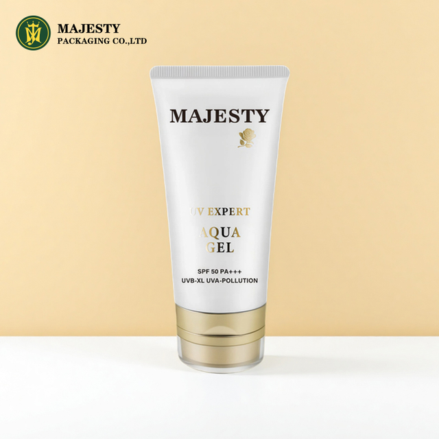 Factory Customized Plastic PE Cosmetic Tube Packaging For Sunscreen with Acrylic Double Layer Cap