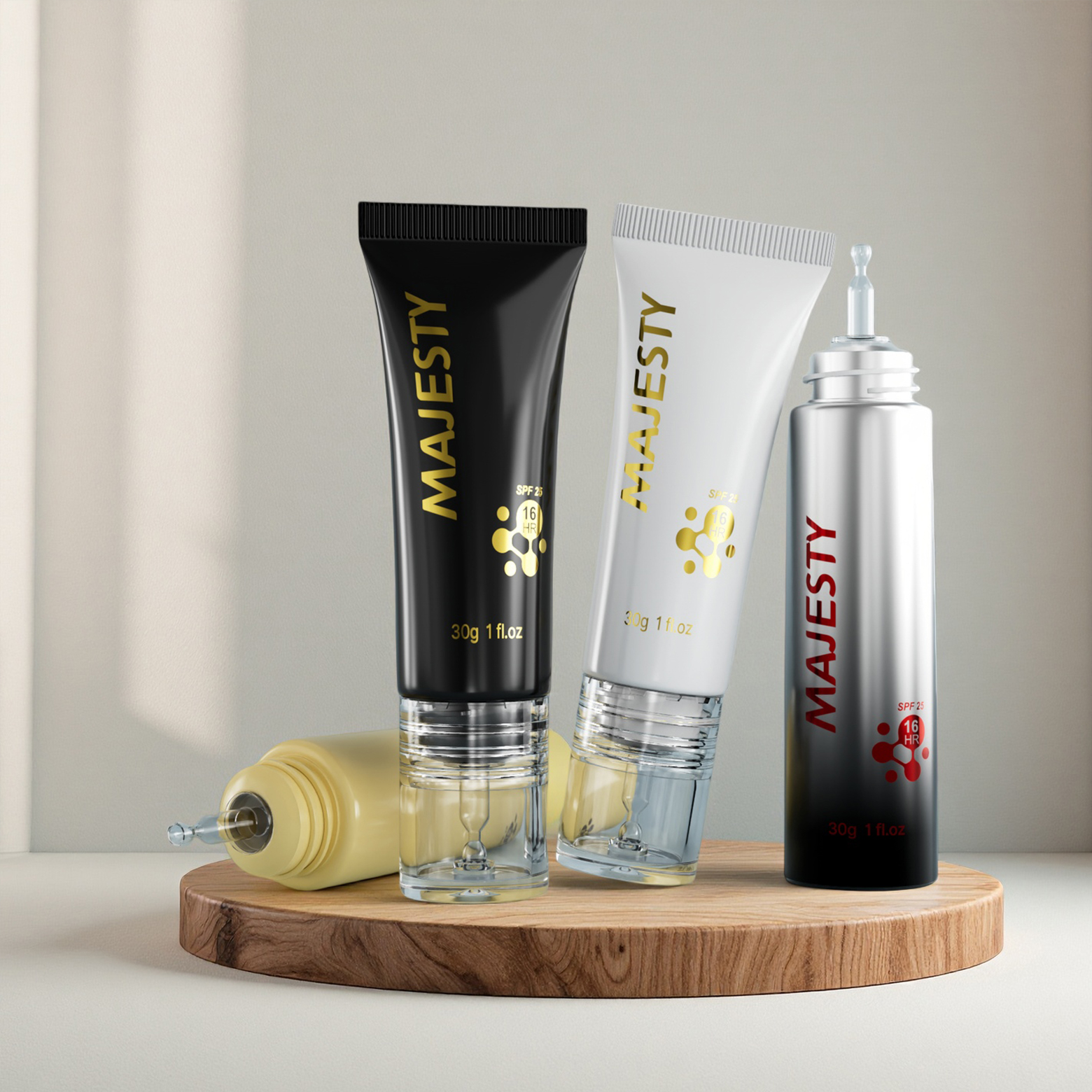 Transparent ABP Plastic Cosmetic Packaging for Eye Cream /BB Cream Tube 
