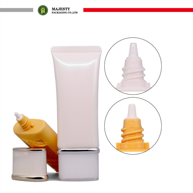 65ml Deep Pore Clarifying Skin Care Cleansing Gel Tube Dual Cosmetic Acrylic Drum Side Cover Sunscreen Plastic Tubes