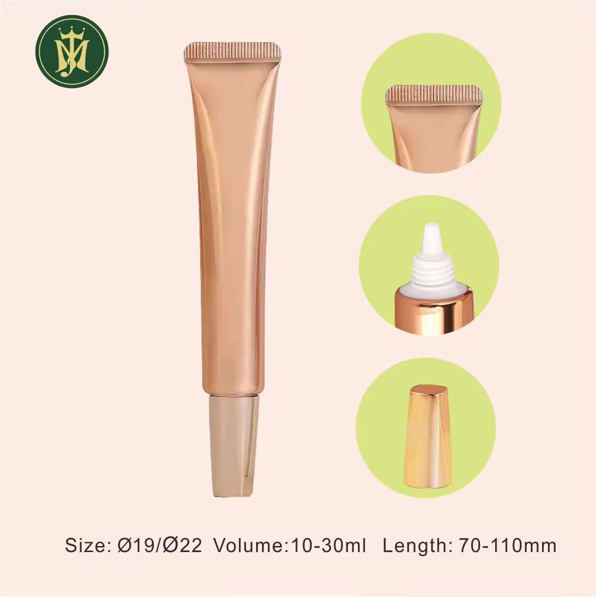 ABL Rose Gold Champaign Gold 15ml 20ml 30ml Squeeze Cosmetic Plastic Tubes Packaging for Sunscreen And Eye Cream