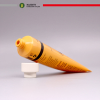Empty Plastic Cosmetic Skincare Tube Packaging Ceramic Cap Round Tube 10ml 30ml 50ml Plastic Soft Squeeze Tube Packaging