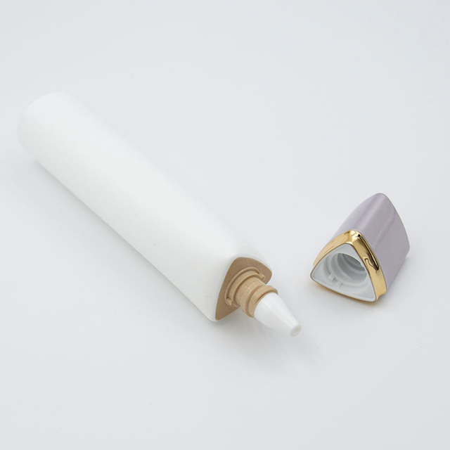 OEM Long Mouth Triangle Cosmetic Plastic Hose Packaging for 30ml Sunscreen BB Cream And Skin Care Serum for Eye Cream