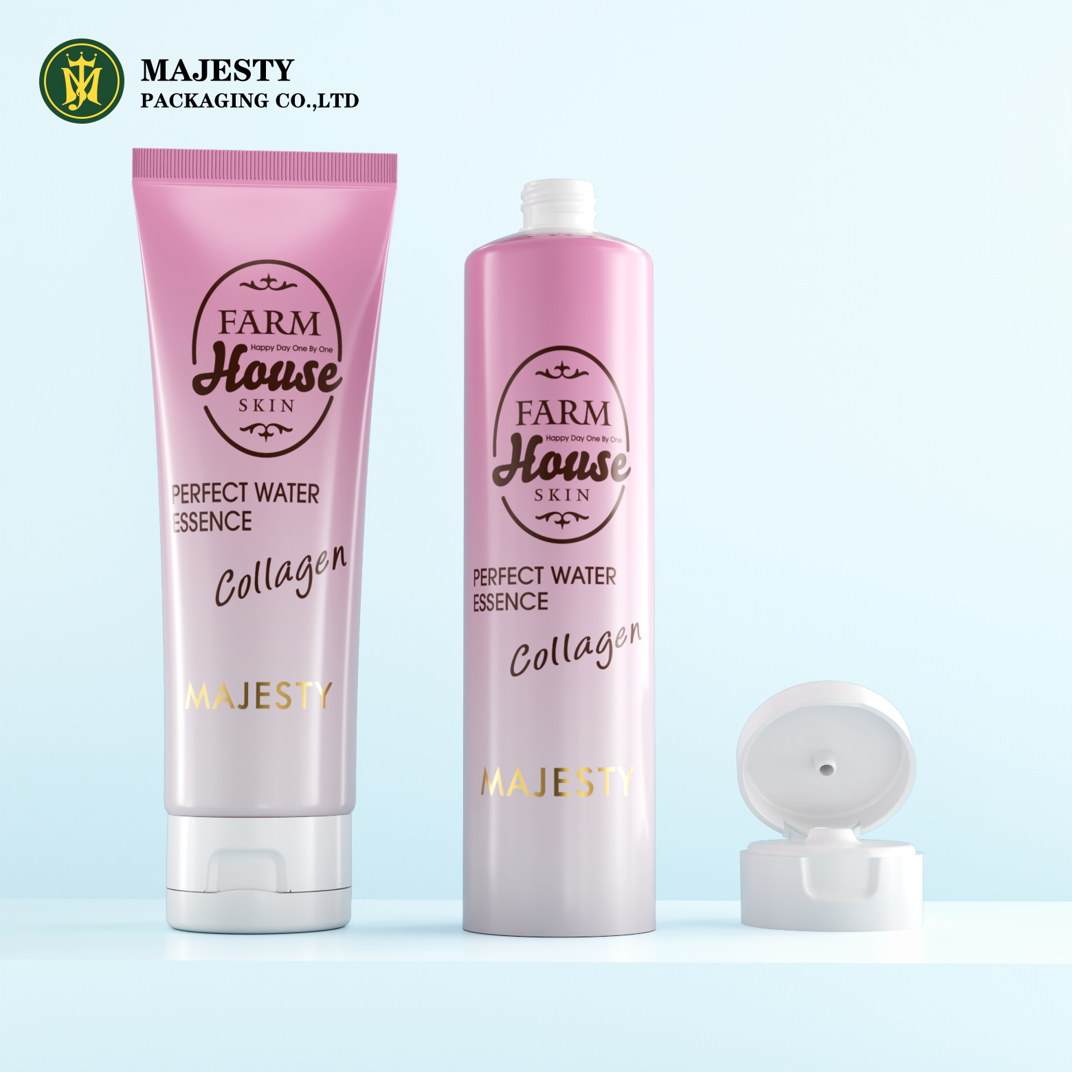 100ml 150ml Empty Cleanser Packaging Tube Pink Color Body Cream Tube with Flip Top Cap