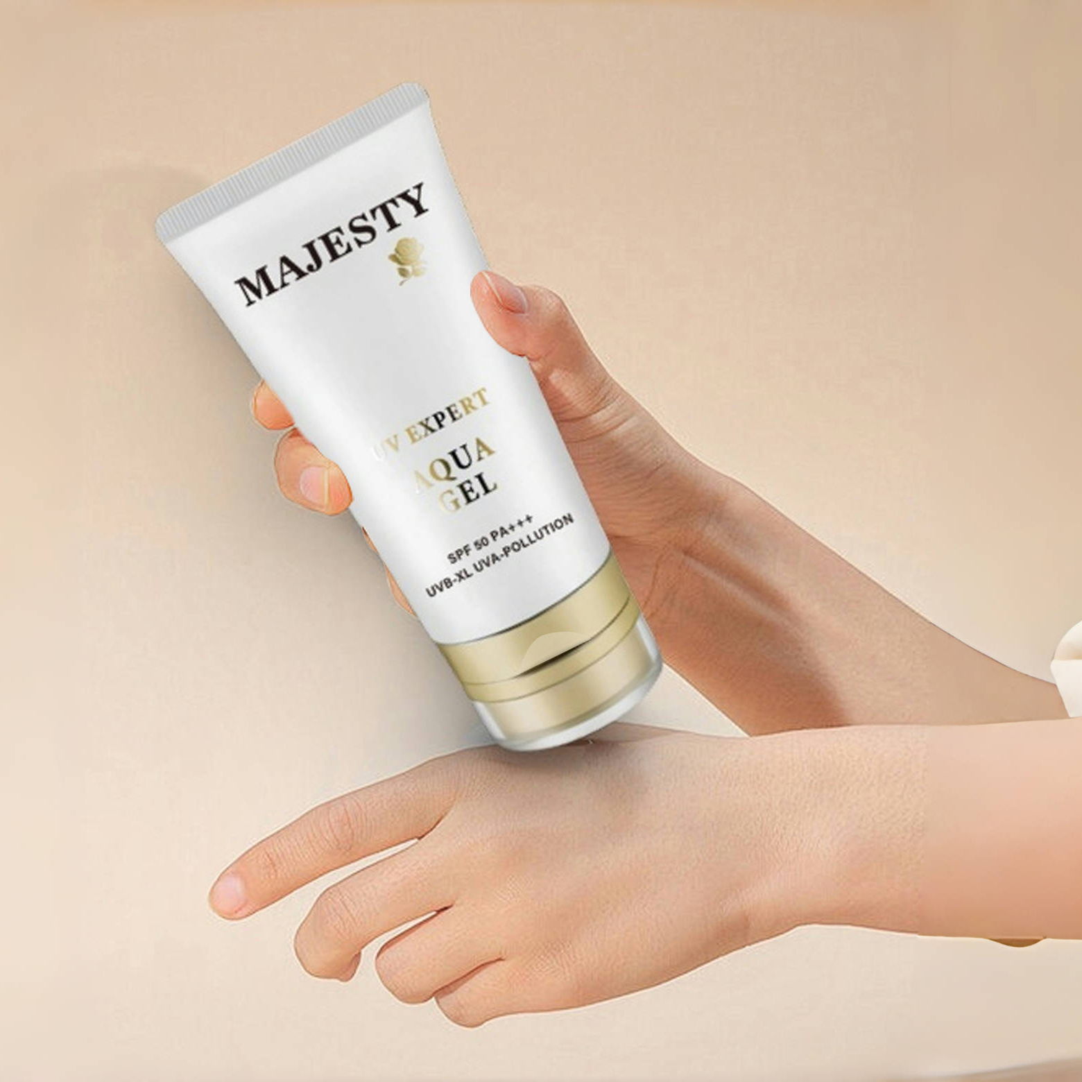 Factory Customized Plastic PE Cosmetic Tube Packaging For Sunscreen with Acrylic Double Layer Cap