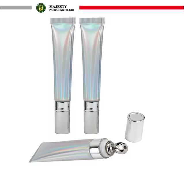 ABL 19mm Zinc Alloy Screw Head Squeeze Tube 10ml 15ml 20ml Chrome Cap for Eye Cream Lip Stick Cosmetic Applicator