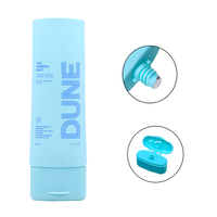 OEM 30ml 50ml Oval Flat PE Plastic Tubes with Flip Cap for Sunscreen BB Cream Foundation Face Cream Cosmetic Squeeze Packaging