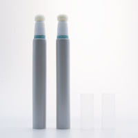 Custom Logo 10ml Orange Lip Gloss Tubes Empty Plastic Cosmetics with Flocked Brush Applicator for Face & Mask Makeup