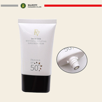 Custom Flat Oval 30ml 50ml PE Plastic Tubes for Sunblock Cream & BB Foundation with Screw Cap Packaging for Cosmetics