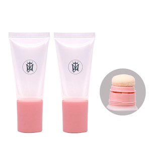 OEM 30ml/50ml Plastic Soft Empty Tube Creamy Concealer with Sponge Applicator Soft Squeeze Face Blush Makeup Packaging