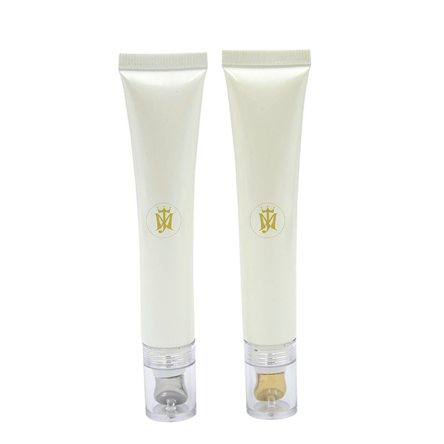 OEM Hot Sale 25ml D19 PE Soft Tube Zinc Alloy Massage Applicator for Lipstick Sunscreen Cleanser Eye Cream Packaging