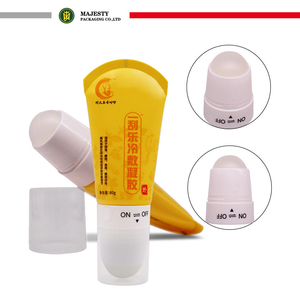 cosmetic plastic tube roll on tubes with big single ball applicator personal care use plastic