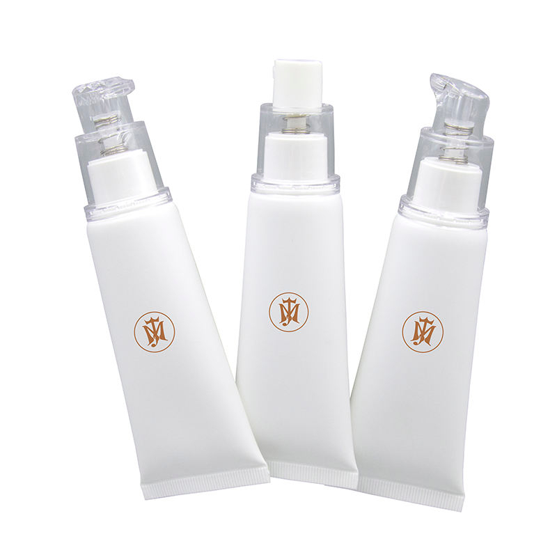 Custom 30ML Squeeze PE Tube Empty Makeup BB Cream Cosmetic Plastic Tube Face Cream Pressed Pump Soft Plastic Cosmetic Tube