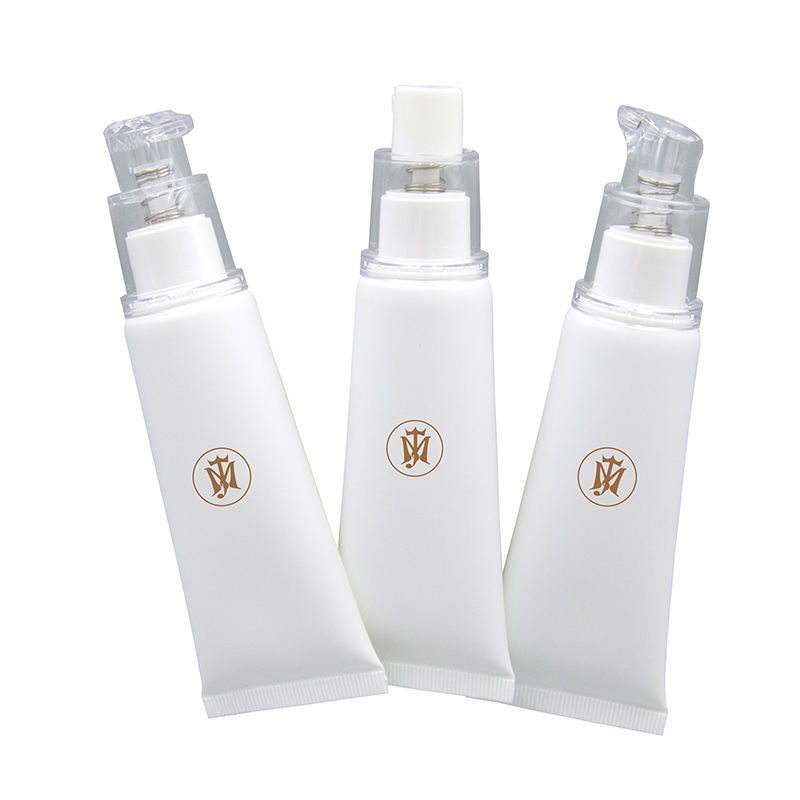 Custom 30ML Squeeze PE Tube Empty Makeup BB Cream Cosmetic Plastic Tube Face Cream Pressed Pump Soft Plastic Cosmetic Tube