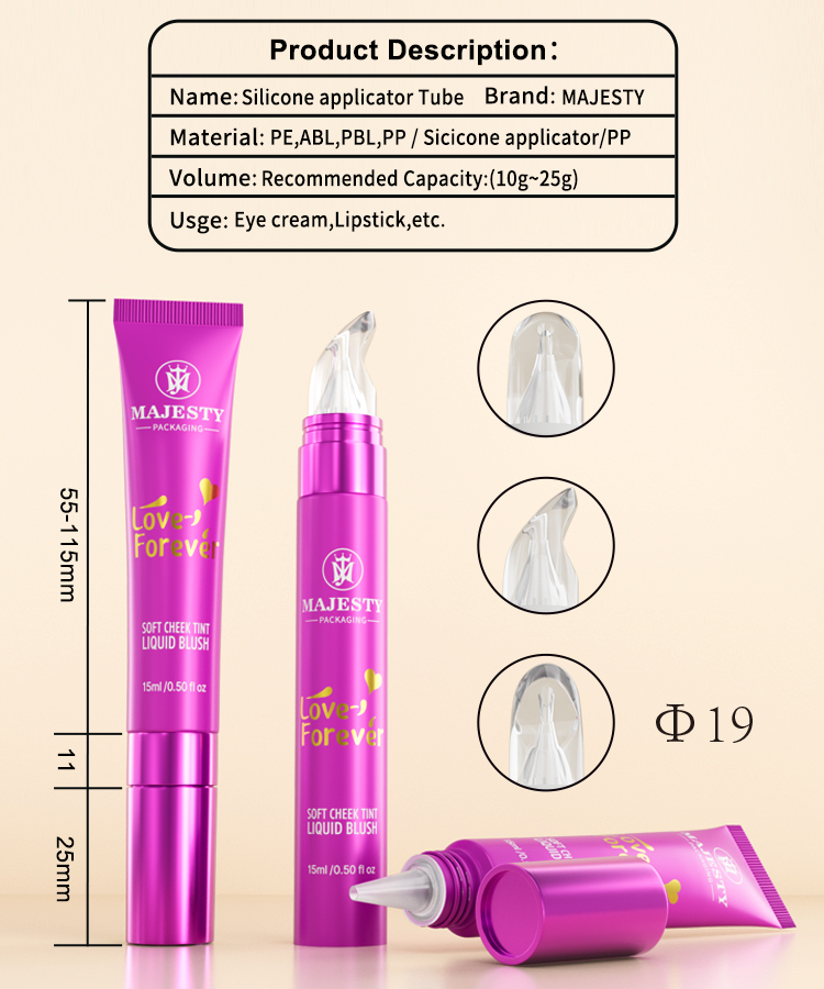 Customizable lipTube with Silicone Applicator