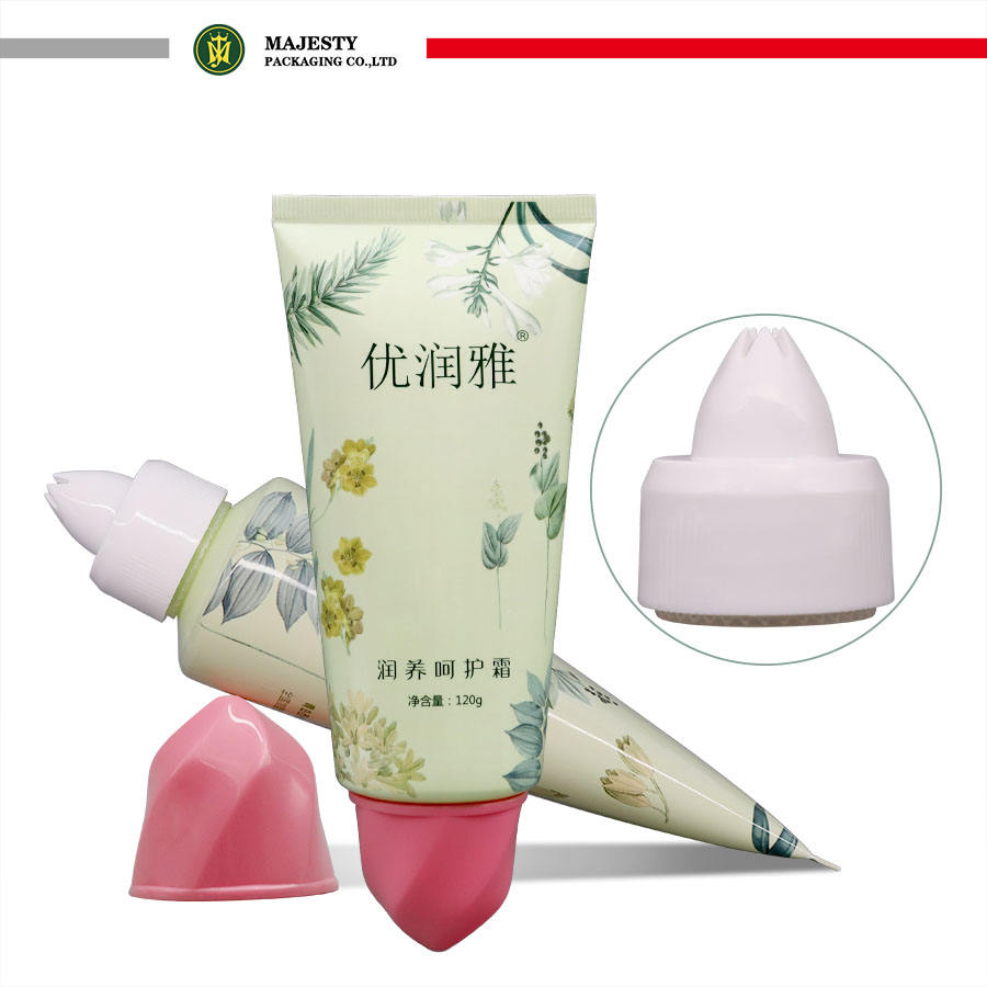 Customize 120g Floral Design PE Squeez Tube Cute Plastic Cosmetic Packaging for Flower-Shape Hand Cream And Lipstick