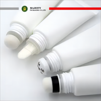 Customized Multi-Function Cosmetic Squeeze Cream Tube for Face Wash And Eye Cream Silicon Brush Roller Ball Plastic Packaging