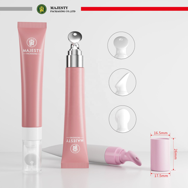 Custom 10ml 15ml 20ml Cometic Eye Cream Tube Ceramic And Zinc Alloy Head Hose Packaging Plastic Tubes