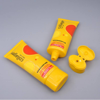 Custom 100ML Plastic Squeeze Cosmetic Tube Packaging Facial Cleanser & Body Lotion Tube Flip Cover Sunscreen Labeling Surface