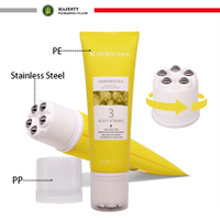Custom Stainless Steel Roller Soft Tube Facial Massage Roller for Face Body Empty Container