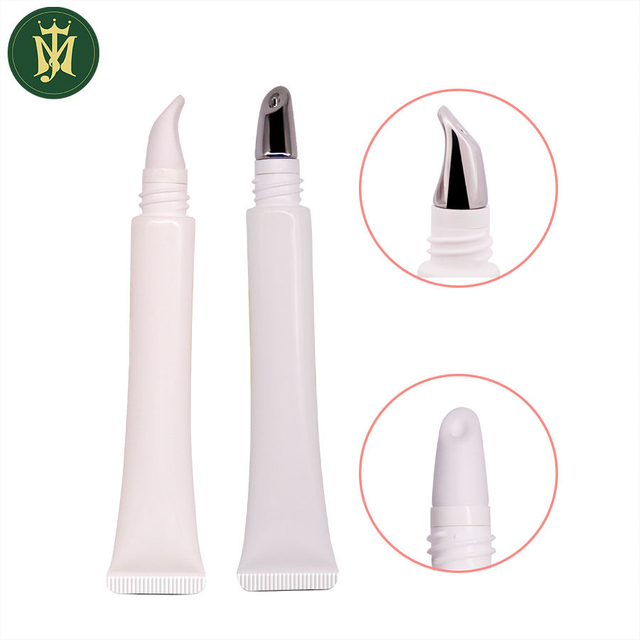 Custom 10ml 15ml 20ml Cometic Eye Cream Tube Ceramic Zinc Alloy Head Hose Packaging PE Plastic Tubes for Cosmetic Lotion Use