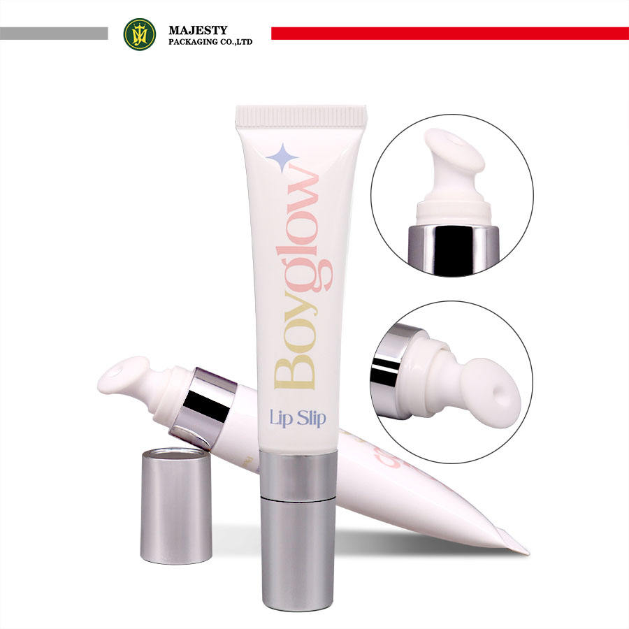 Small Volume Eye Cream Plastic Empty Tube Cosmetic Skincare Packaging Ceramic Applicator Easy To Use OEM/ODM Customize Tube