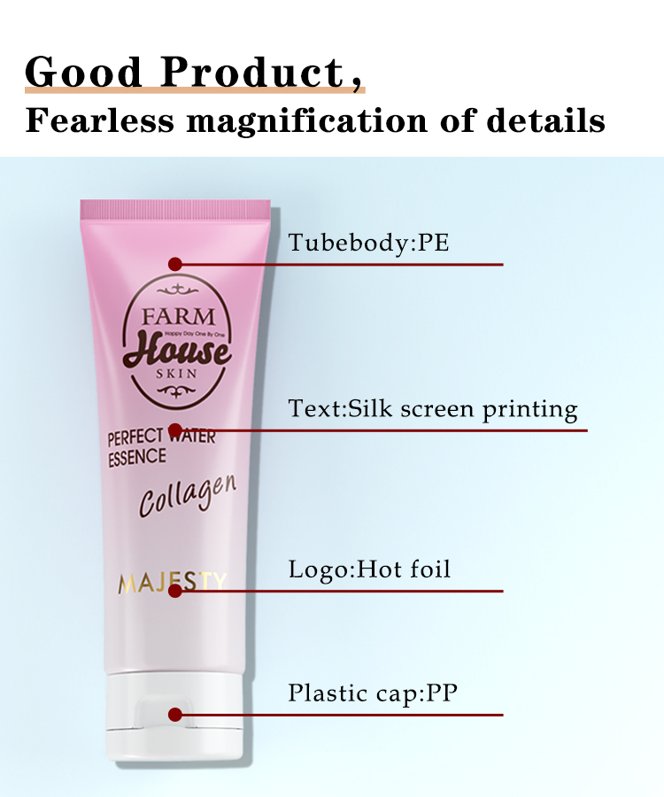 100ml 150ml Empty Cleanser Packaging Tube Pink Color Body Cream Tube with Flip Top Cap