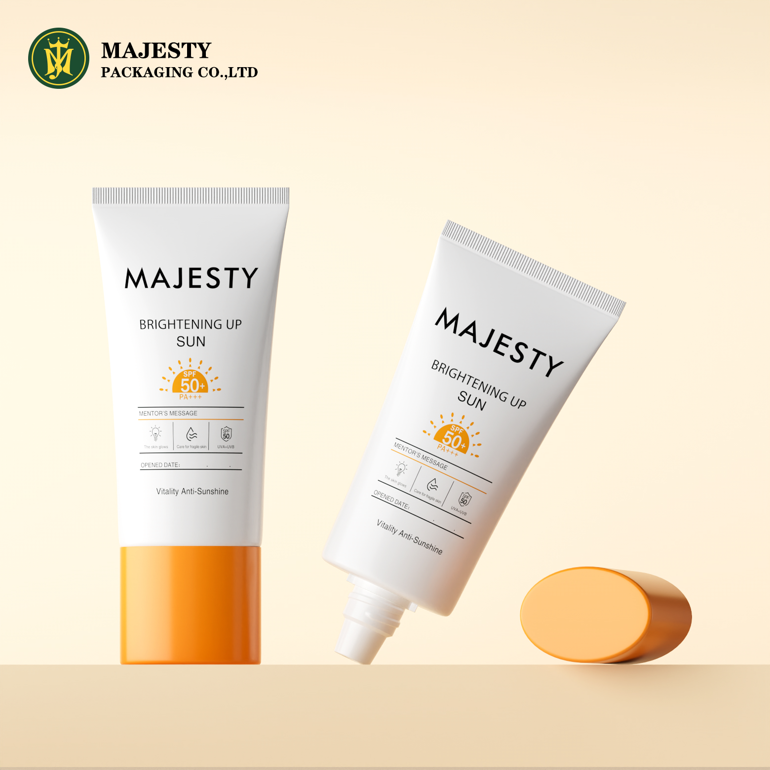 Customizable Sunscreen Tube with Screw Cap